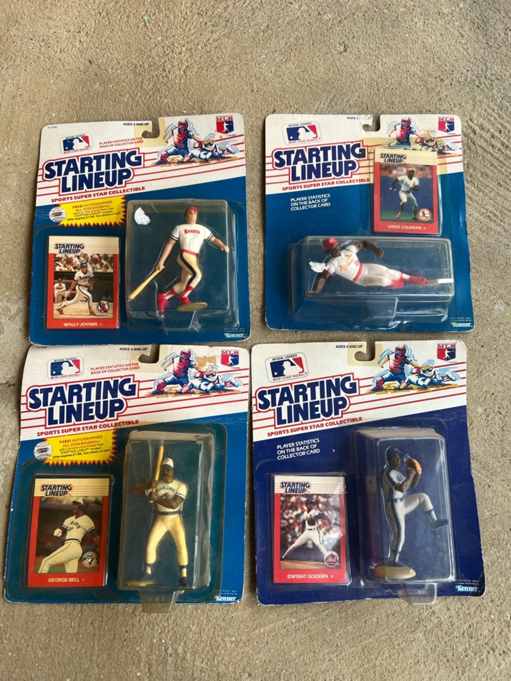 1988 Starting Lineup Angels Bundle Wally, George ,Dwight, & Vince Collectibles